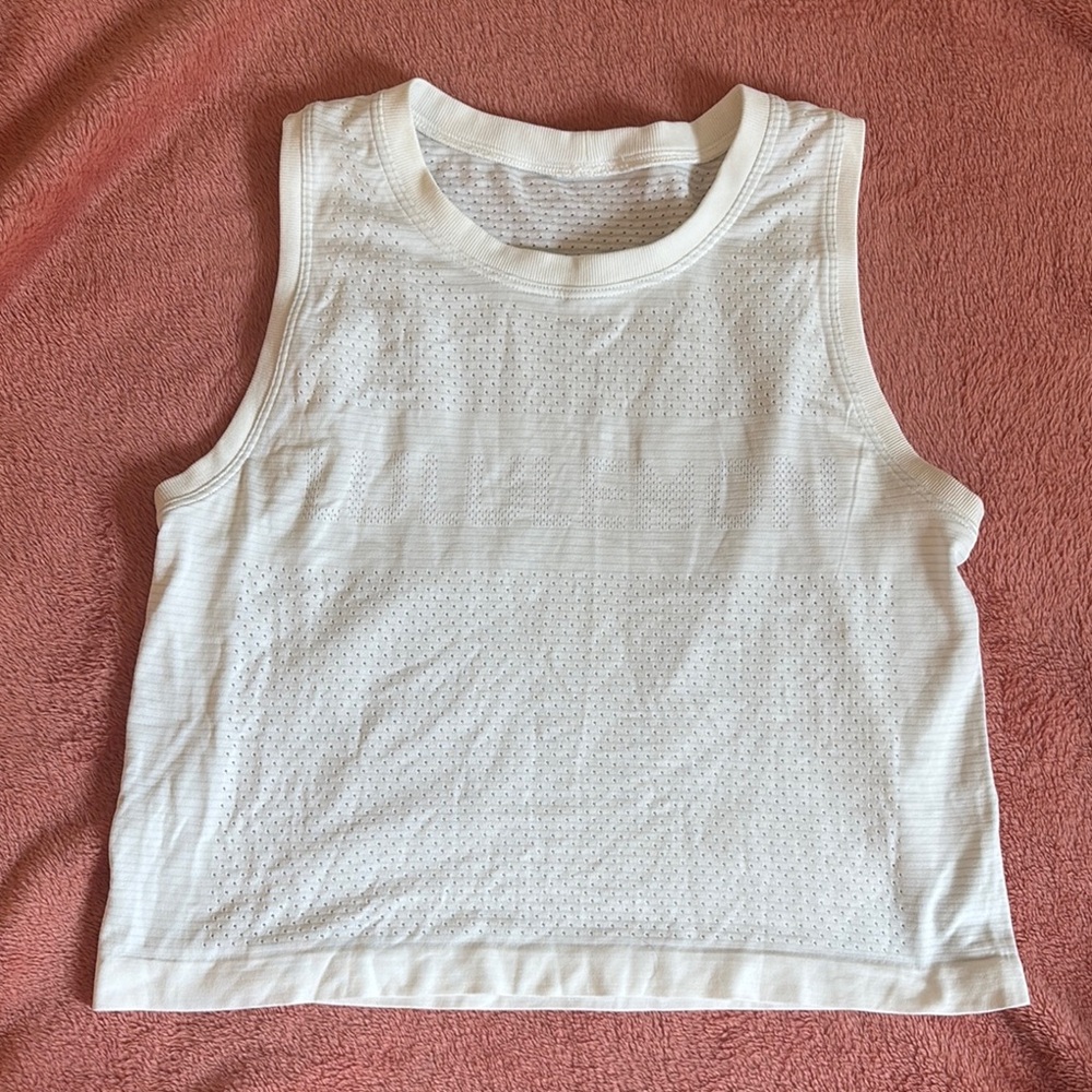 LULULEMON white detailed tank top